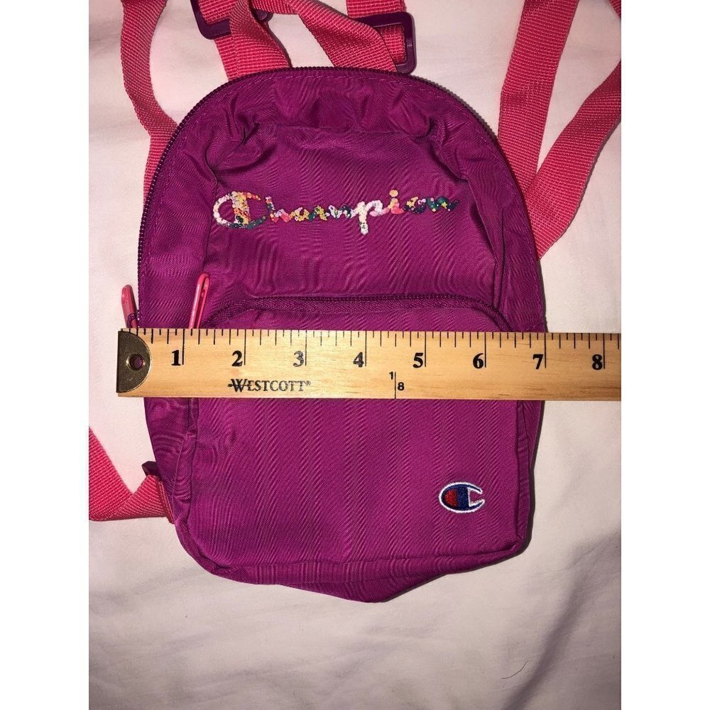 Champion Mini Backpack Adjustable Nylon Pink Stra… - image 4